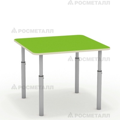 Стол квадратный, регулируемый по высоте ЛДСП Зеленый Серый 0-3