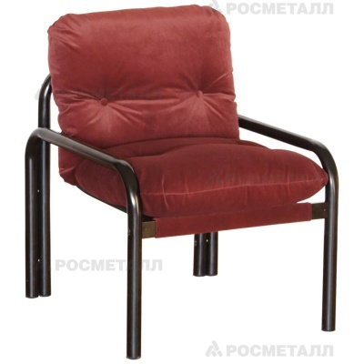 Диван-кресло со съемными подушками Коричневый Флок Бордо (флок)