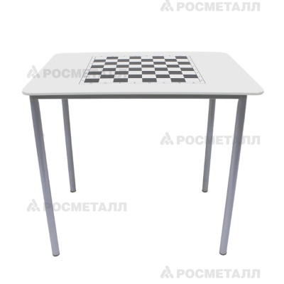 Стол для игры в шахматы (фанера) Массив/Фанера Белый Серый