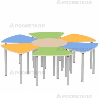 Стол «Цветок» ЛДСП Серый 0-3