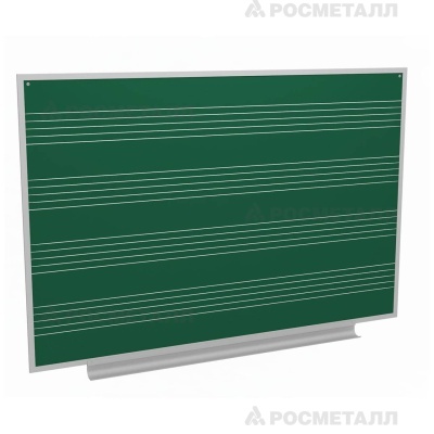 Доска магнитно-меловая "Нотный стан" ДК12н Зеленый