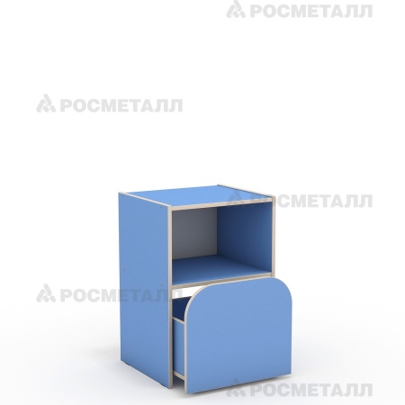 Секция 2-ярусная с выкатным ящиком стенки «Антошка» ЛДСП Синий